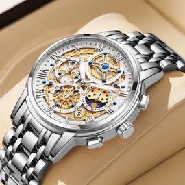 Lige 2025 Men Watch Quartz Date Luminous Steel Bracelet Waterproof Classic Wristwatch