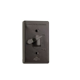 Sealproof 1-Gang Metallic Toggle Switch Cover, UL Listed, Bronze