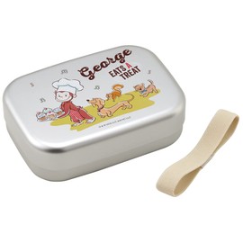 Skater ALB5NV-A Curious George 23 Lunch Box, 12.5 fl oz (370 ml), Aluminum, For Kids, Made in Japan
