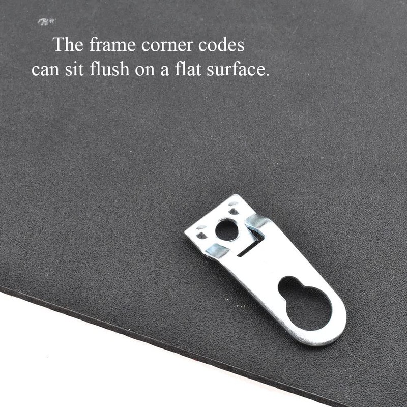 Odinest Metal Aluminum Alloy Hook Picture Frame Bracket Flat Corner