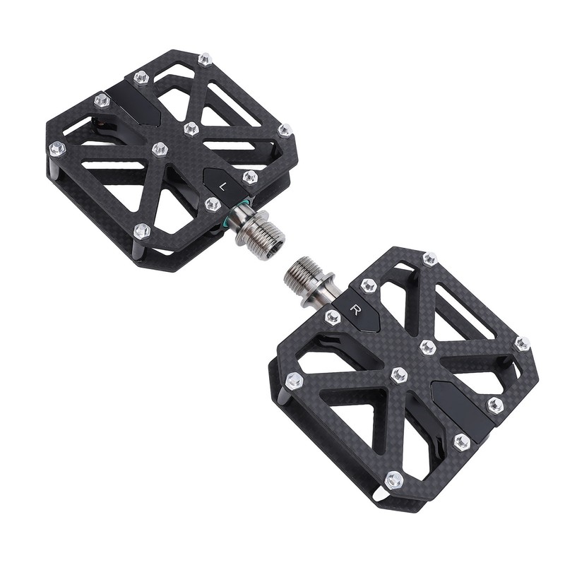 Mountain Cycling Pedals Carbon Fiber 3 Bearing Anti Slip Hollow