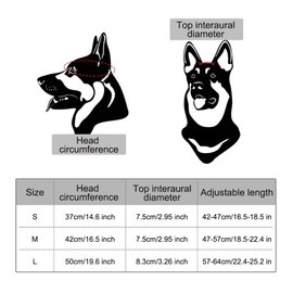 Dog Helmet, Adjustable Pet Hat Drop Resistant Outdoor Bike Pet Cap with Double Ear Holes for Small Medium Large Dogs(S/M/L)