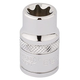 Draper 34187 TX-Star 3/8 Inch Square Drive E12 Socket, Blue