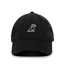 Tech Design Dog Baseball Cap Embroidered Cotton Adjustable Dad Hat Black