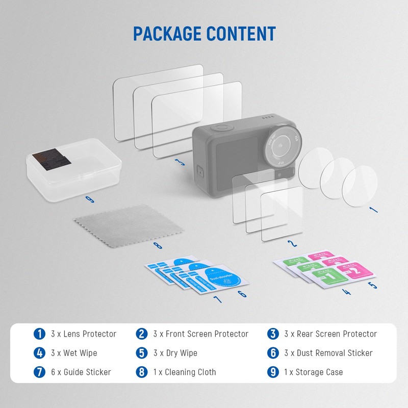 NEEWER Screen Protector Accessories Kit (3 Pack) Compatible with DJI