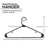 Utopia Home Plastic Hangers 50 Pack - Space Saving Clothes