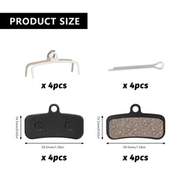 4 Pairs Disc Brake Pads Compatible with Shimano Saint/Zee/XT Series & Tektro TRP/HD | for MTB Disc Brakes (D03S/D02S Compatible)