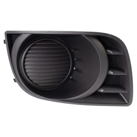 TRQ Front Right Fog Light Hole Cover Black Passenger Side Compatible with 2008-2017 Toyota Sequoia TO1039182