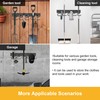 GARLWOLEX Broom Hanger, 2-Pack Mop Holder Wall-Mounted Garden Tool Organizer