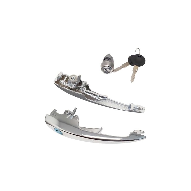 DASPARTS 113898205MC Door Handle Pair Kit with ignition cylinder, for