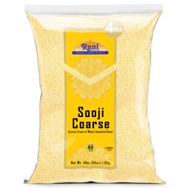 Rani Sooji Coarse (Farina, Suji, Rava, Rawa, Wheat Semolina) Flour 64oz (4lbs) 1.81kg Bulk ~ All Natural | Vegan | NON-GMO | Indian Origin