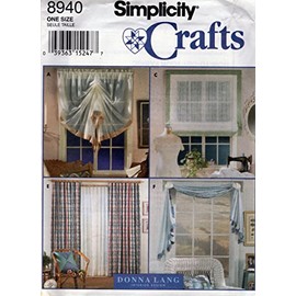 Simplicity Crafts 8940 c.1994 Sheers Plus Fabric Window Treatments