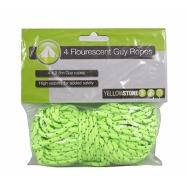 Yellowstone High-Vis Guy Ropes - Yellow, 4 Pack