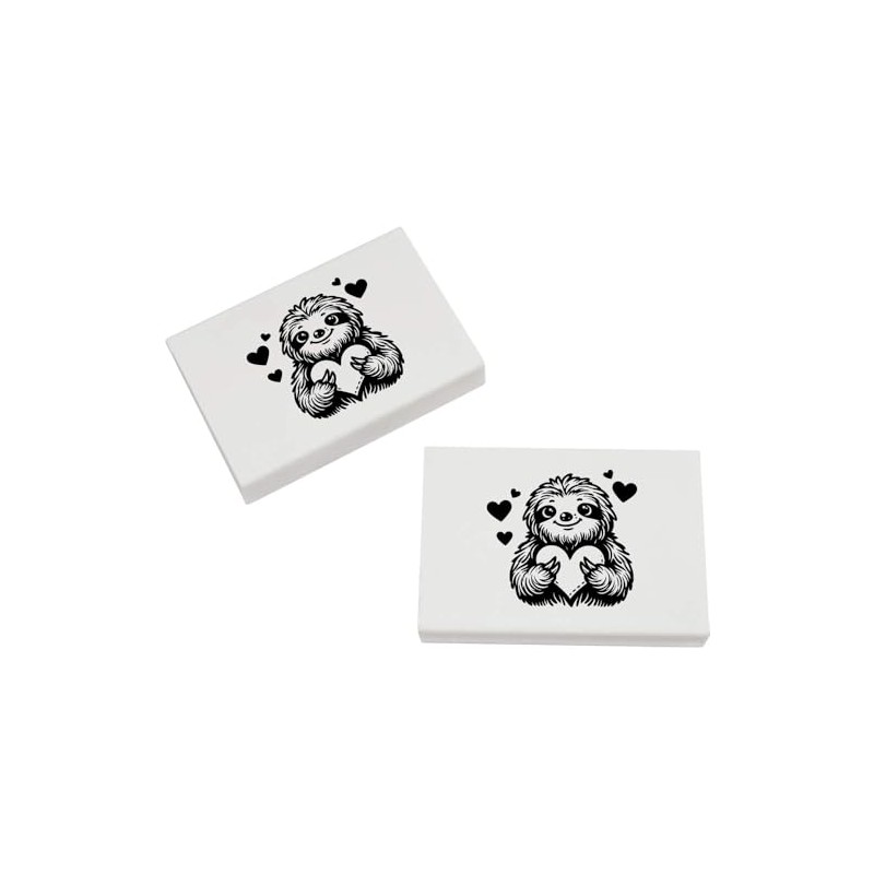2 x 45mm 'Sweetheart Sloth' Erasers/Rubbers (ER00044099)