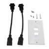 2 Ports HD Multimedia Interface 2.0 Wall Plate 4K 60Hz