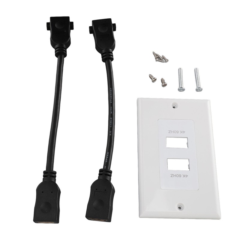 2 Ports HD Multimedia Interface 2.0 Wall Plate 4K 60Hz