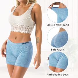 LALESTE Women's Boxer Briefs Underwear Anti Chafing Boyshort Panties for Women 4.5' Inseam Bike Shorts 5Packs