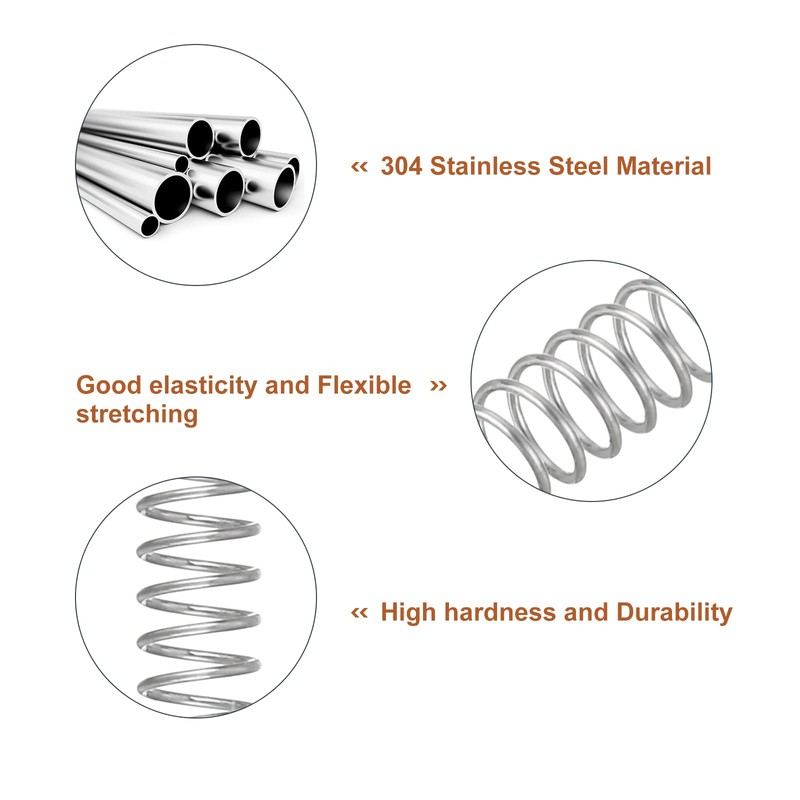 QUARKZMAN Pack of 5 Compression Springs, 0.4 x 4 x