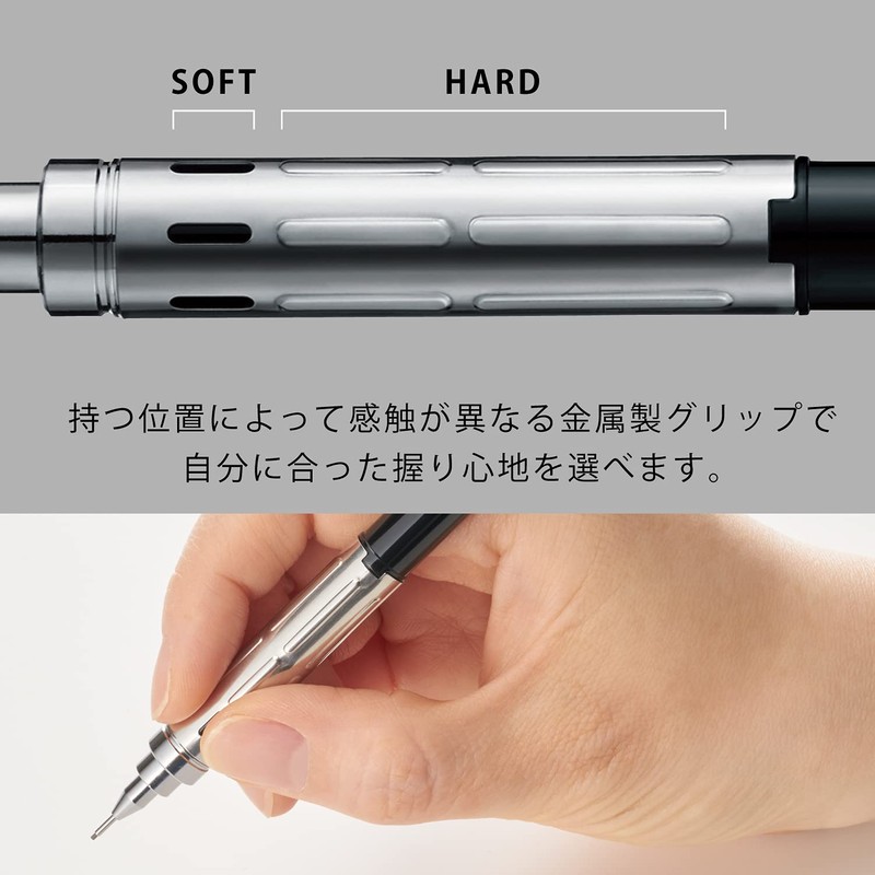 Pentel PG-METAL350 Mechanical Pencil, 0.7mm, Black, 10 PG317-A