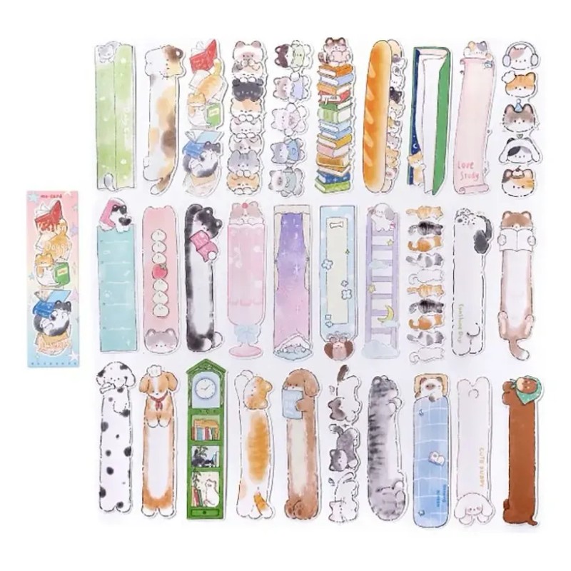 30 Pzas/paq Senalibros Animales Gato Puppy