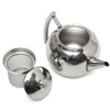 Stainless Steel Teapot, Round Smooth Mirrored Surface Teapot with Thermal