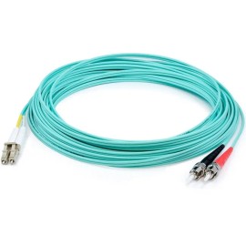 UD_AddOn 10m LC (Male) to ST (Male) Aqua OM3 Duplex Fiber OFNR (Riser-Rated) Patch Cable