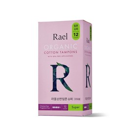 Rael Organic Cotton Tampons  - Super 12P