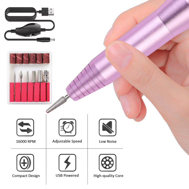 Electric Nail Drill Polish Kit 16000 RPM Nail Drill Pen