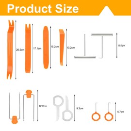 AORHOFJ Pack of 12 Car Stereo Removal Tool, Removal Tool Interior Kit, Decorative Tool for Car Interior Repair Decorative Wedge Clips