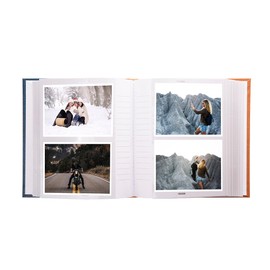 Kenro Grace Classic Navy Faux Leather Photo Album for 200 Photos 6x4 / 10x15cm with Gold Details Slip-in Pages and Memo Space - KD101UE