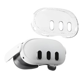 APEXINNO VR Shell Cover Skin for Meta Quest 3 Headset Accessories, VR Shell Case Headset Protector for Oculus Quest 3 VR Headsets, ABS Material (Transparent)