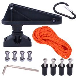 30 Feet Rope and Boat Anchor Lock Side Deck Mount Anchor Lock Release System Total Kit,30 Feet Dedicated Anchor Rope (PE Hollow Braided Rope Do Not Absorb Water) with Install the Nut 2 Kit and Tool