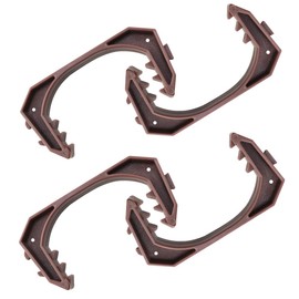 com-four® Set of 4 Window Clamps - Window Holder, Window Stopper, Window Wedge - Clamp Protection for Windows and Doors - Door Stopper - 11 cm (Set of 2 04 - Brown)