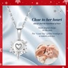 KRKC Moissanite Necklace, White Gold Necklace For Women, 0.5CT Diamond