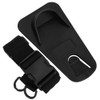 Black Professional Lightweight Adjustable Fishing Rod Holder Waist Belt Strap