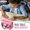 Hi-Spec 18pc Pink Kids Tool Kit Set & Child Size