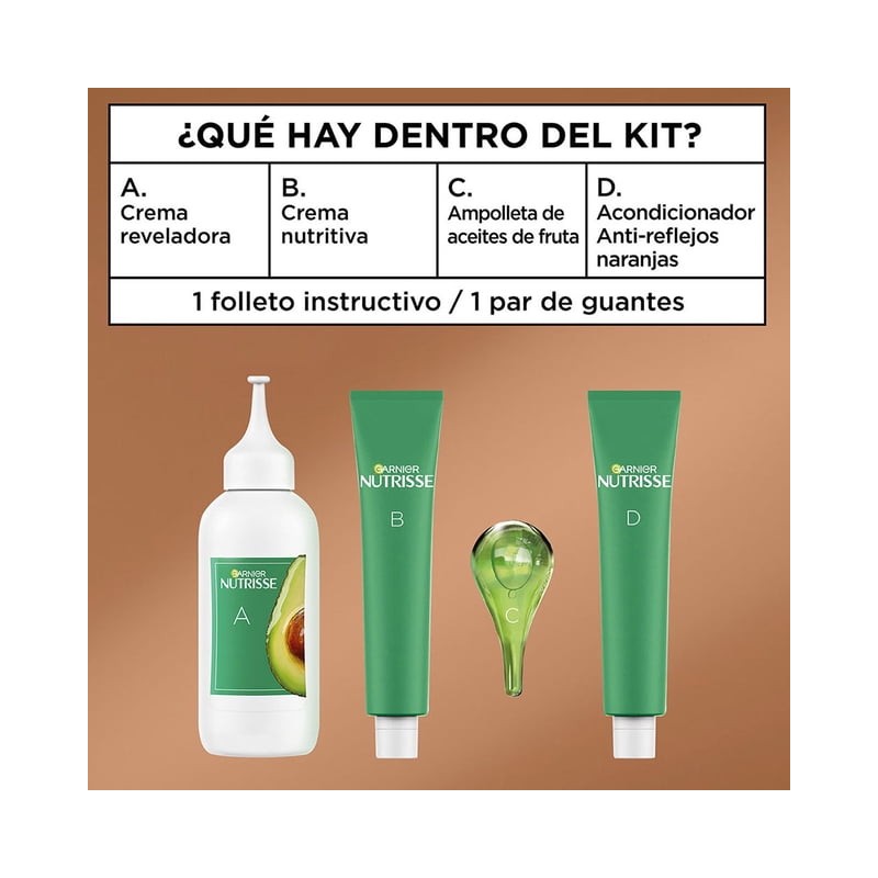 Tinte Capilar Permanente Nutrisse Garnier Rubio Caramelo C1