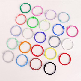 BZKSER Book Rings – Pack of 30 Ring Binder Rings, 30 mm Binder Rings, Binder Rings, Book Rings, Loose Leaf Connectors for Scrapbook, Memo Tray, Album, Key Rings (Multi-Colour)