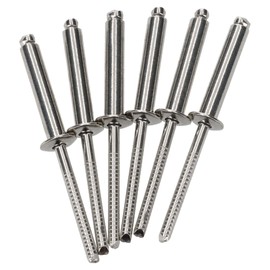 HEAVYTOOL Blind Rivets Grip Mandrel Diameter 4 mm x 10 mm (Pack of 100) (Clamping Range 4.5-6.5 mm) DIN 7337 A Similar to UNI 9200 A EN ISO 1598 Stainless Steel V2A AISI 304 Pop Rivets Blind Rivets