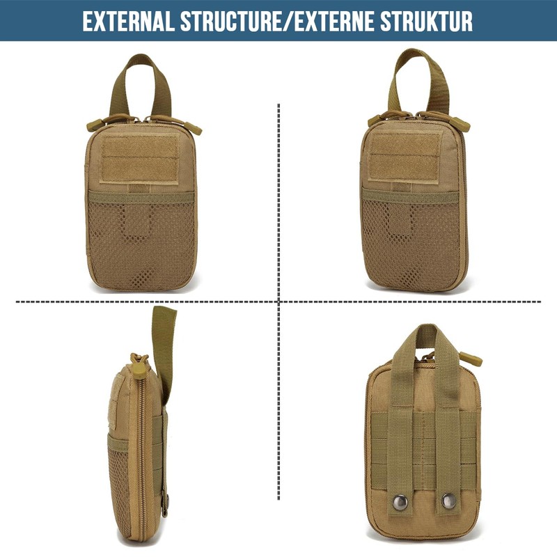 MUCHER 2 x Tool Bag Organiser Small Multitool Bag Tactical