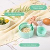 8-Piece Stackable Rose Gold Stainless Steel Handled Measuring Cups and