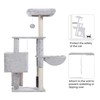 Heybly Cat Tree with Cat Self Groomer Brush, Cat Tower