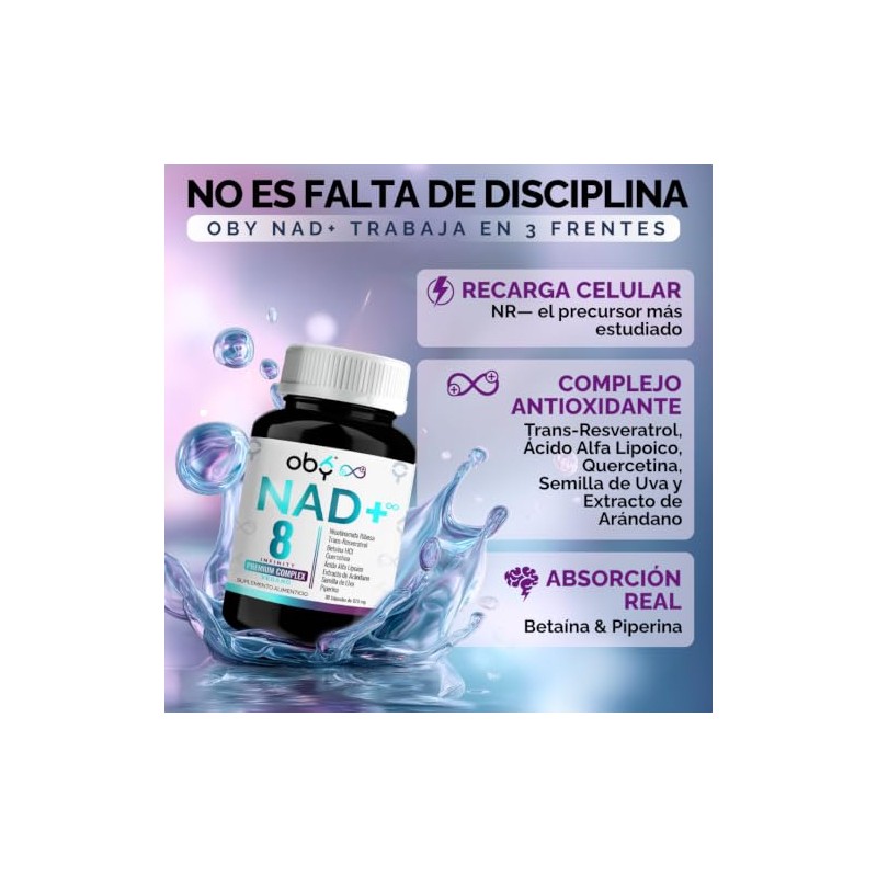 Oby Nad Trans Resveratrol Potenciado Ingredientes Nicotinamide Ribosa Acido Alfa