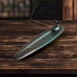 Belsea Incense Holder for Sticks, Minimalist Aesthetics Design Incense Burner for Sticks with 2 Holes, Ceramic Ash Catcher for Meditation Yoga Spa Relaxation Home Decor Gift (Butterfly)