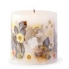 ANDALUCA Pressed Real Flowers Handcrafted Botanical Floral Pillar Candle (Sunlit