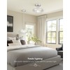 FEMILA 10.3" Brushed Nickel Ceiling Lights, Pumpkin-Shaped Glass Ceiling Light