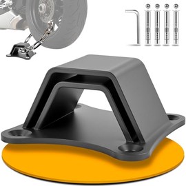Bicycle Wall Anchor, Floor Anchor, Motorcycle, 6 mm High-Strength Steel, Double Arch and 4 Anchor Points, Anti-Theft Protection, Wall Anchor for Bicycle Lock, Includes Expansion Dowels, Screws