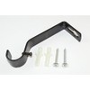 Curtain Rod Holder for Curtain Rods Black with Screws 19