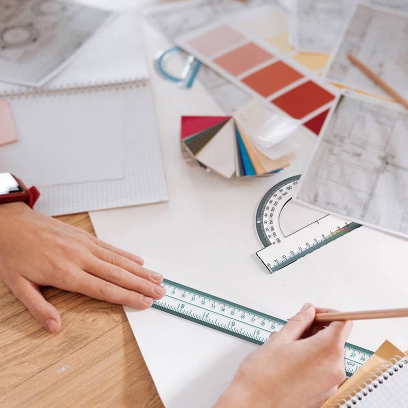 BUZHI 1pc Ruler Resin Silicone Mold,Straightedge Right Straight Ruler Resin