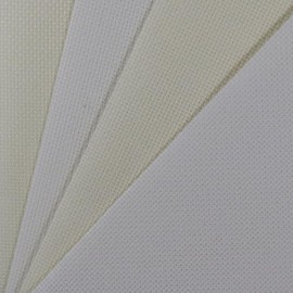 KCS 4/6 piezas de 12 x 18 pulgadas (30 x 45 cm) 16 quilates tela de punto de cruz Aida (4 piezas, blanco y blanco antiguo)